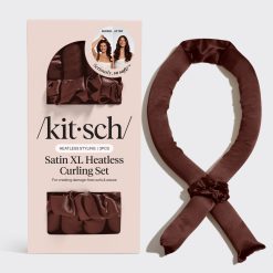 Chocolate XL Satin Heatless Curling Set